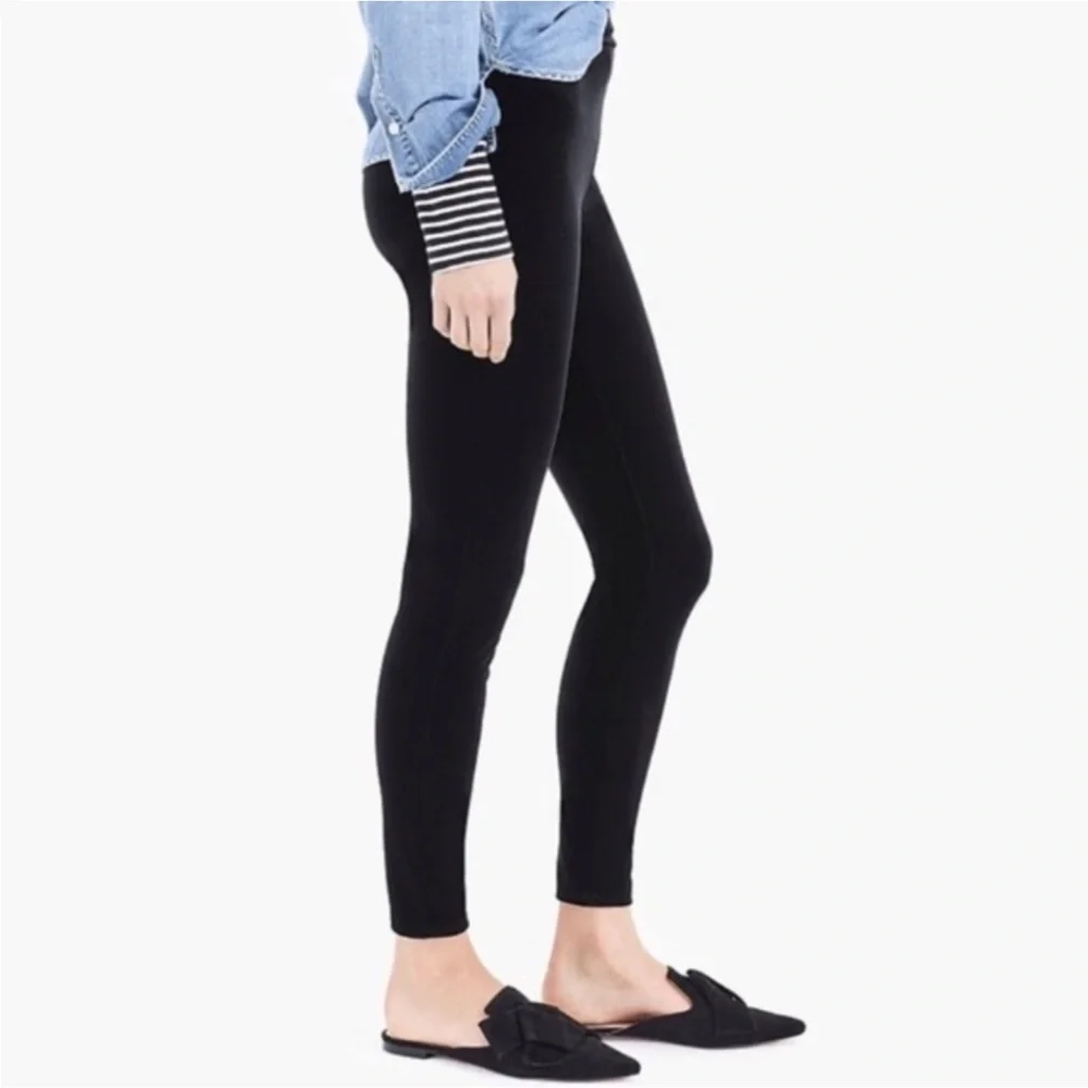 J. Crew Velvet Leggings Black